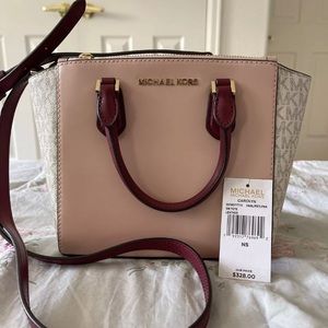 Michael Kors Carolyn Small Leather Tote Crossbody